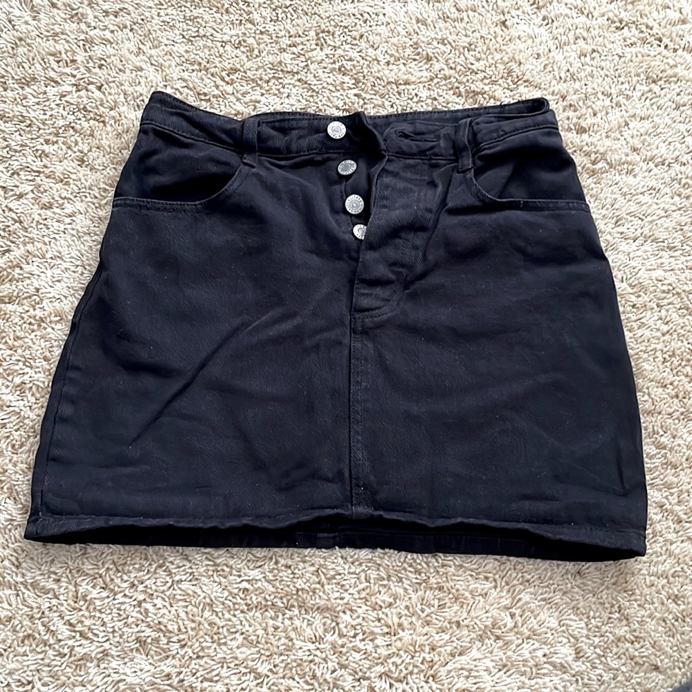 Black jean skirt
